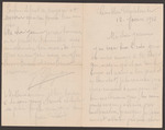 Letter to Jeanne from G. (?) Goujon