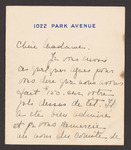 Letter to "Madame" from Mrs. Renee de Williams (?) by Rene G