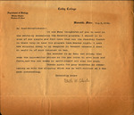 Letter from Colby College by Edith W. Chester