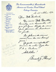 Letter from Bernard Théroux to Charlotte Michaud