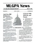 MLGPA News (March 1996) by Maine Lesbian/Gay Political Alliance