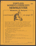 Portland Women's Community Newsletter (August 1981) by Portland Women's Community