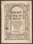 Eyn verstendig trostlich leer uber das wort by Jakob Strauss (approximately 1483-approximately 1533)