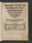 Apologia, das ist, ein vertedigs rede Georgij Wicelij widder seine affterreder die Luteristen, mit sampt kurtzer abconterfeyung Luterischer secten, vnd preis alter Römischen Kirchen, nützlich zu lesen by Georg Witzel (1501-1573)