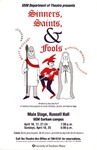 Sinners, Saints, & Fools Poster by University of Southern Maine Department of Theatre