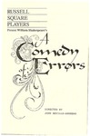A Comedy of Errors Program by University of Southern Maine Department of Theatre