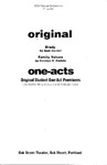 Original One-Act Plays: Brady & Family Values Program [1998] by University of Southern Maine Department of Theatre