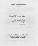 SPA To Gillian on Her 37th Birthday Program [1997] by University of Southern Maine Department of Theatre