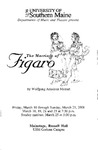 The Marriage of Figaro Program [2001] by University of Southern Maine Department of Theatre