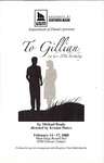 To Gillian on her 37th Birthday Program [2008] by University of Southern Maine Department of Theatre