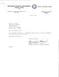 Letter from Harold I. Hansen to Minor Rootes by Harold I. Hansen